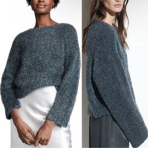Vince Boxy Metallic Knit Sweater